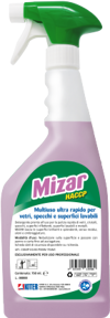 MIZAR detergente spray secco 750 ml per vetri e superfici professionali